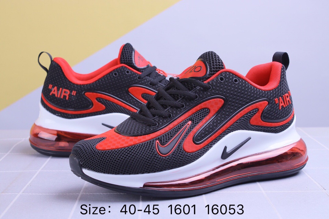 2019 Men Nike Air Max 720 Plastic Black Red White Shoes - Click Image to Close